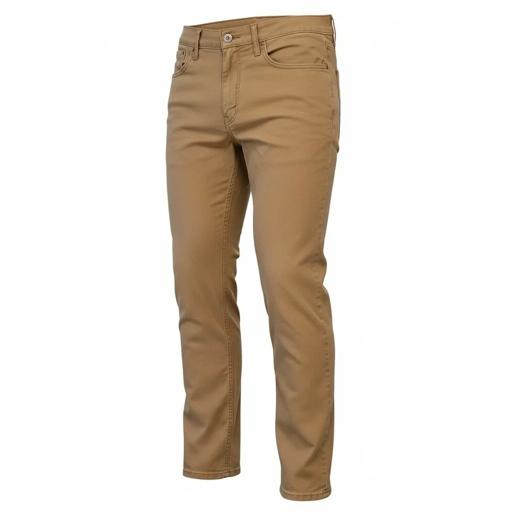 Levi’s 514 Straight Fit Jeans Men Tag 34x34 Tan Khaki Cotton Twill Casual Pants